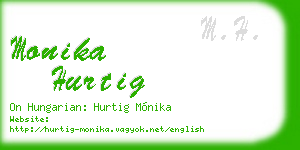 monika hurtig business card